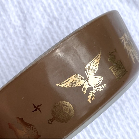 PYREX CASSEROLE BAKING Dish only EUC 6” x 1.5” 471 1 pt Early American Gold brow - Picture 5 of 8